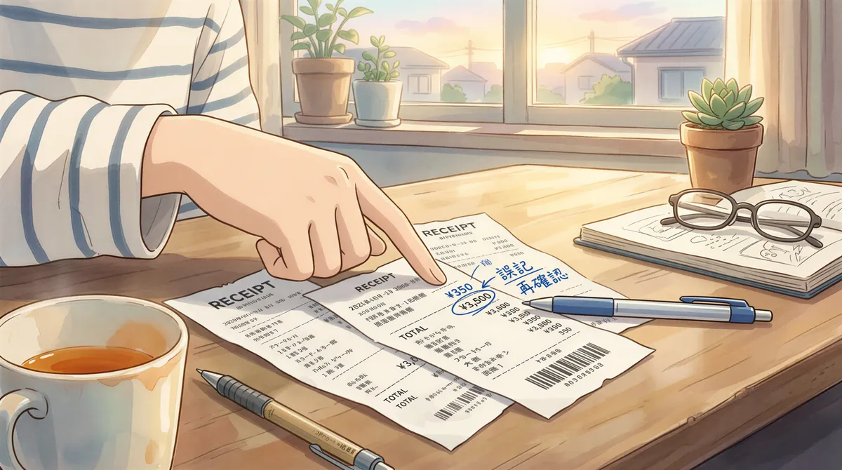 OCR data extraction errors and misreads on receipts
