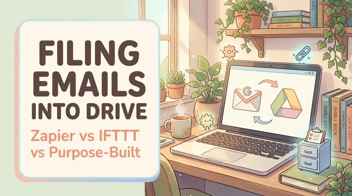 Filing Emails Into Drive: Zapier vs IFTTT vs Purpose-Built