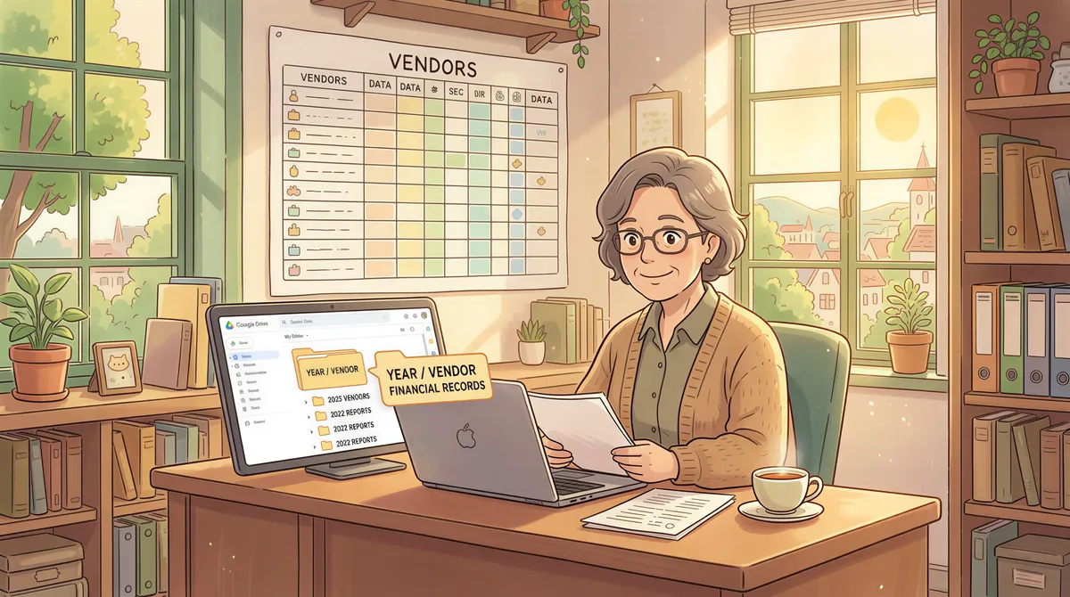 CPA wants a well-organized Drive folder of receipts