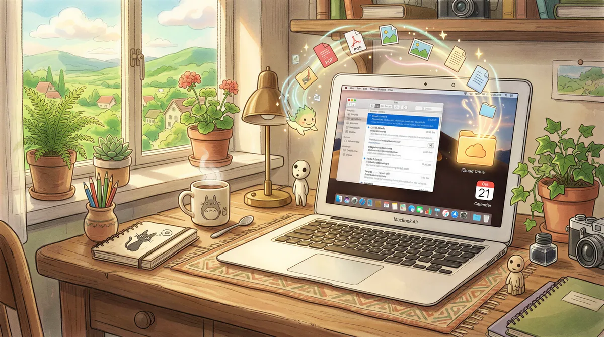 Mac setup with Mail.app rules and AppleScript saving attachments to iCloud Drive