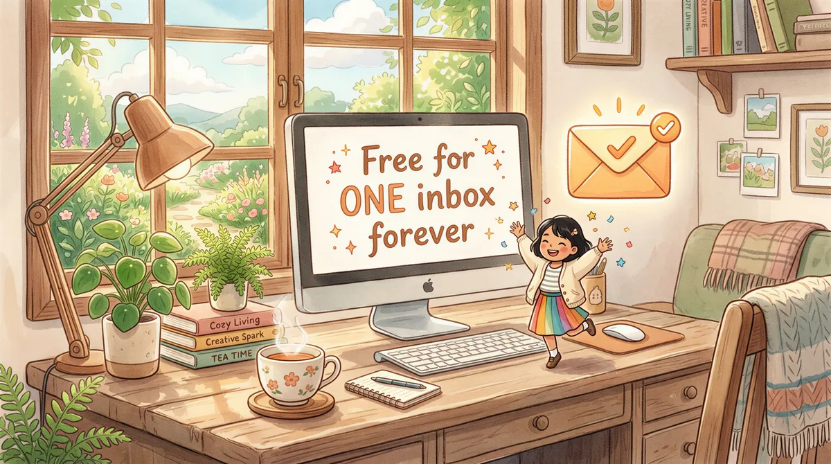 No OCR forever: single inbox concept with a celebratory scene