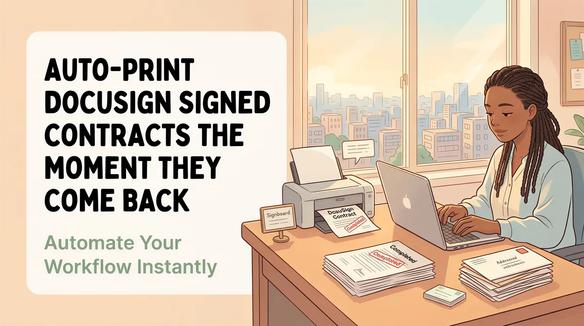Auto-Print DocuSign Contracts the Moment They're Signed