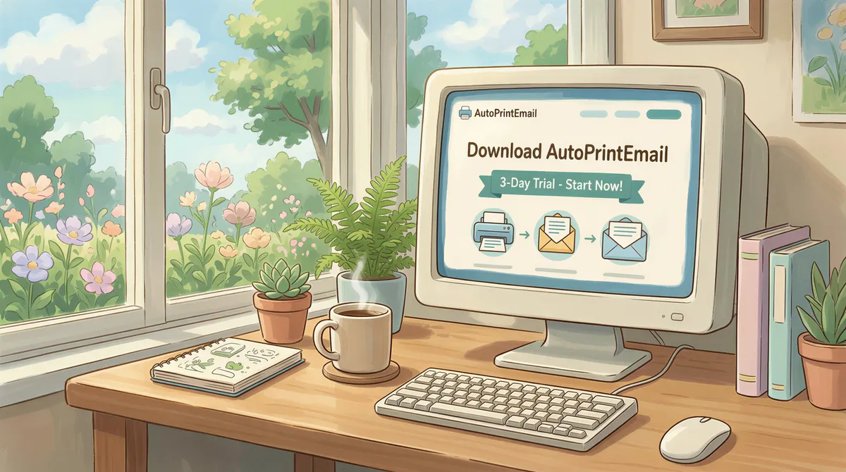 Installing AutoPrintEmail on a desktop for Hotmail setup
