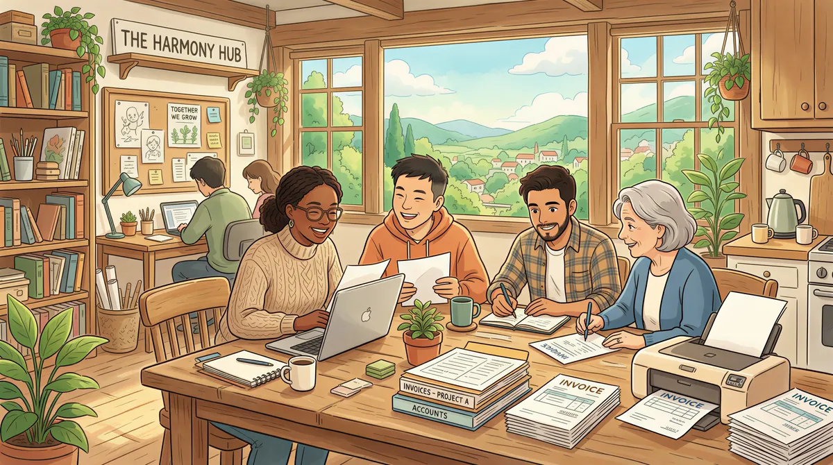 Diverse small business owners benefiting from auto-print PayPal receipts