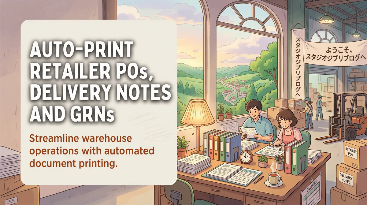 Auto-Print Retailer POs, Delivery Notes and GRNs