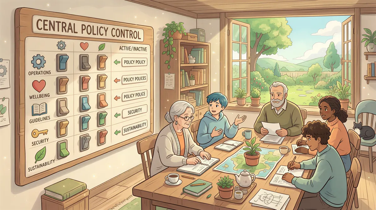 Workspace policy controls shown as large toggles