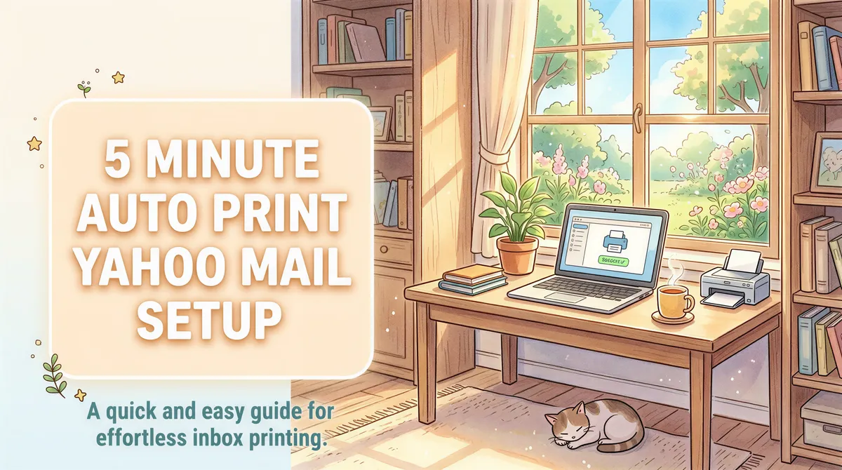 Guide to auto printing Yahoo Mail emails setup in 5 minutes