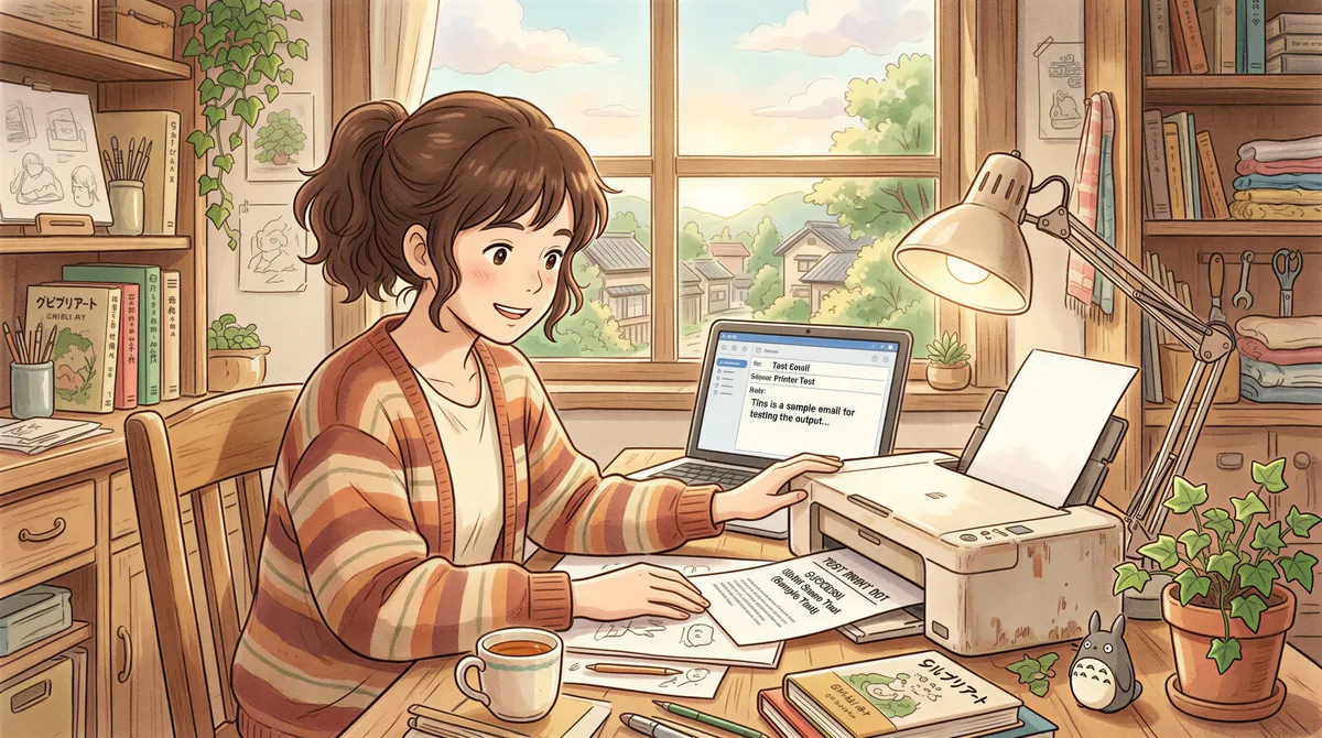 User running a test print from Zoho AutoPrintEmail setup