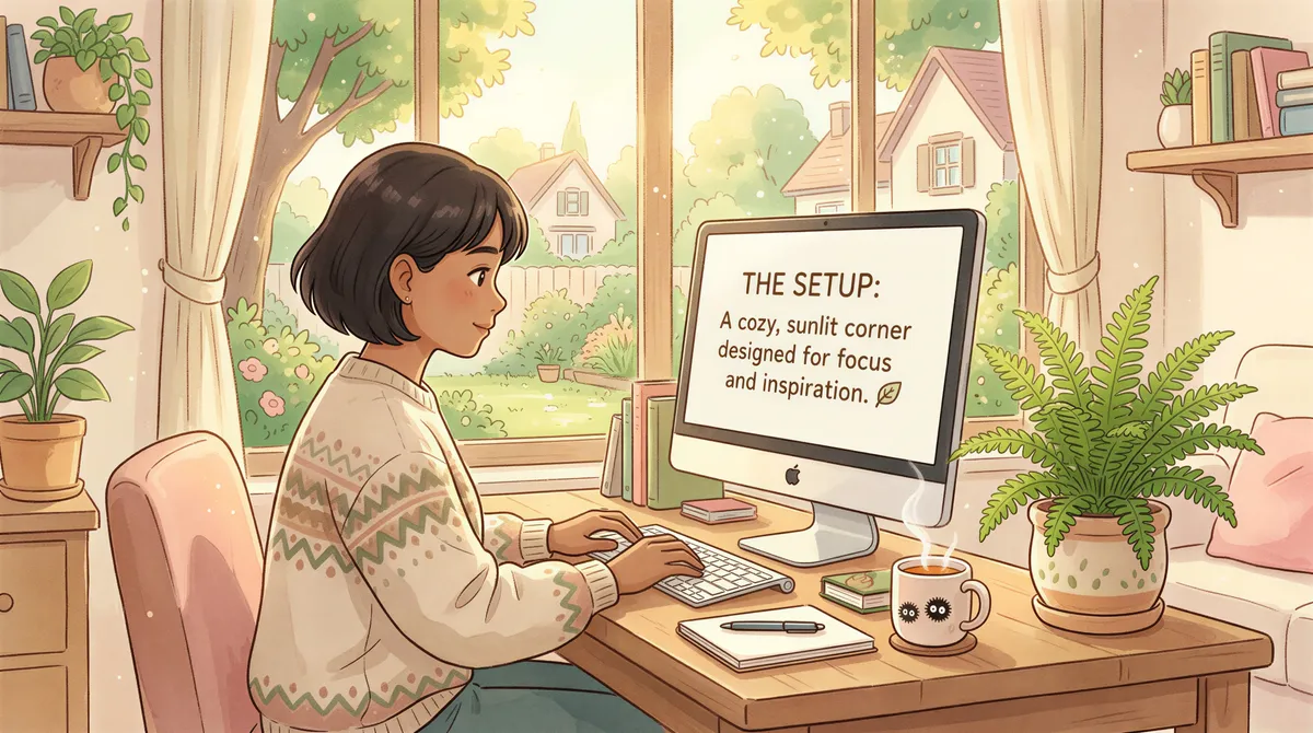 Illustration of the one-sentence setup concept for AutoPrintEmail onboarding