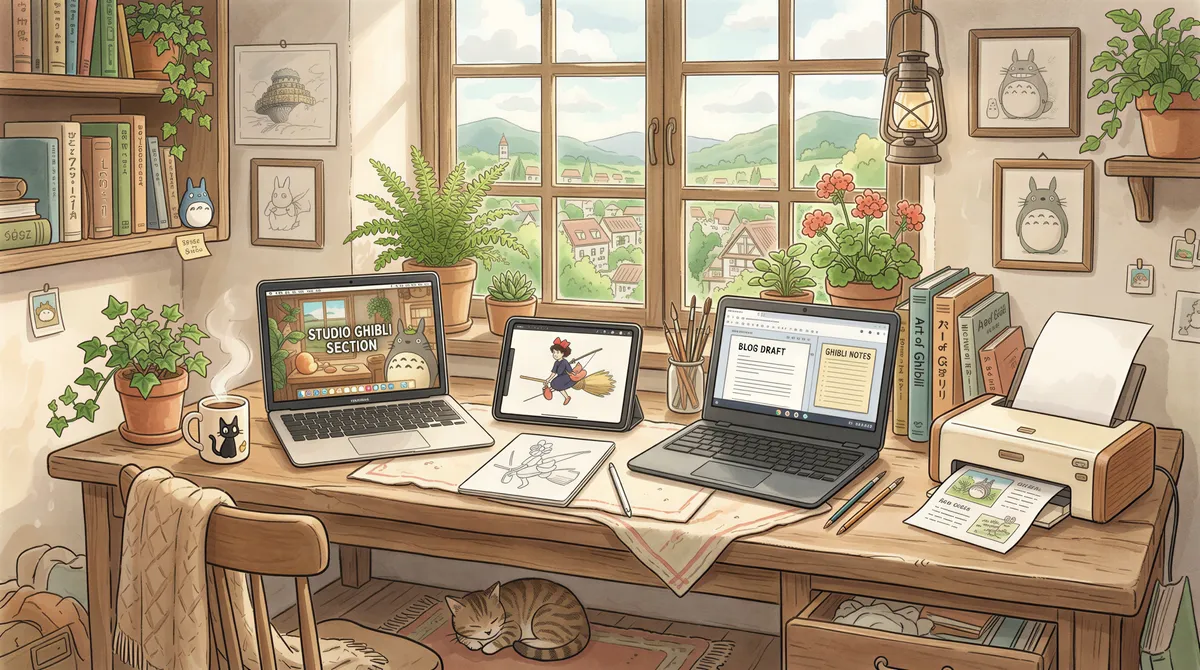 Multiple devices trying to print at a coworking desk