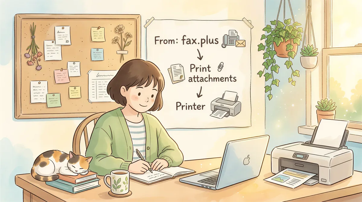 Create a print rule for incoming faxes with clear checklist visuals