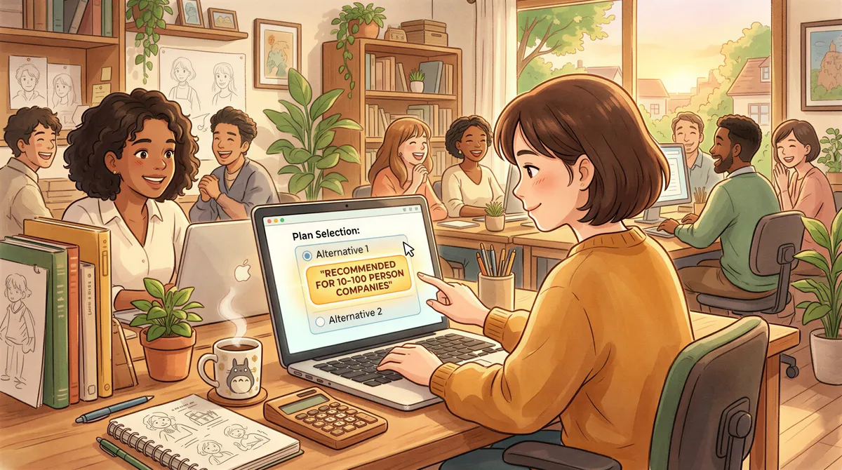 Illustration highlighting desktop auto-print as the recommended option for small to mid-sized teams