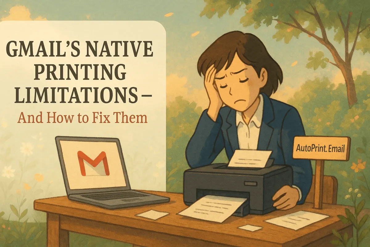 Gmail’s Native Printing Limitations – And How to Fix Them