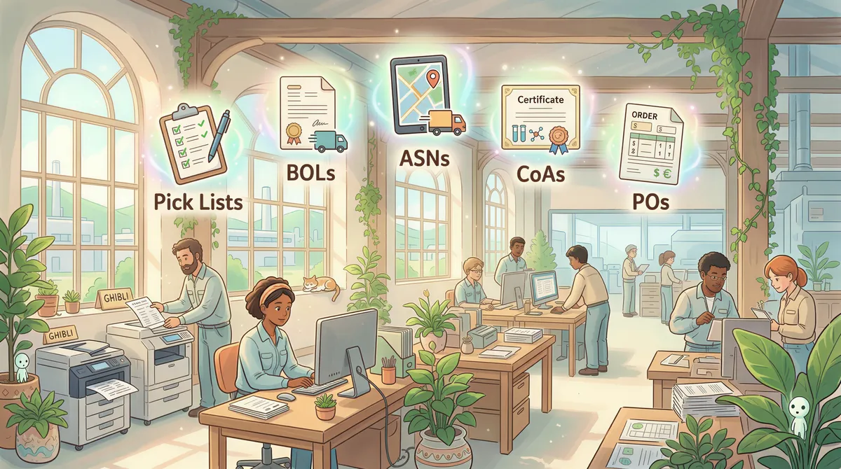 Overview of email-to-paper categories at a manufacturer
