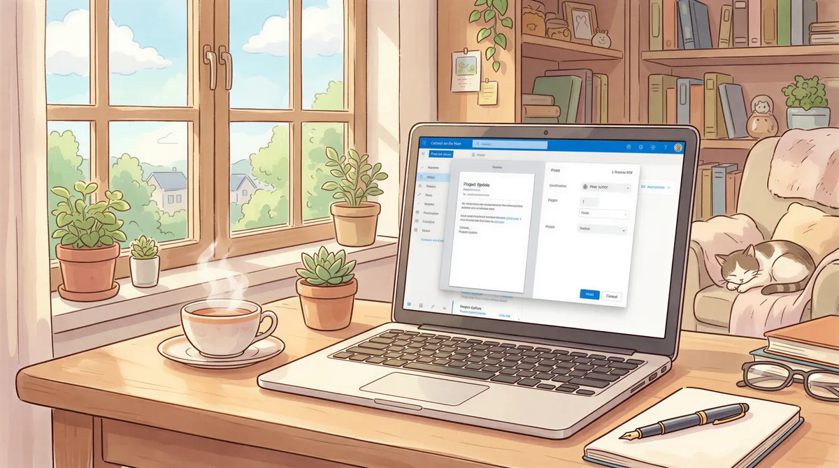Outlook on the Web print dialog when printing emails