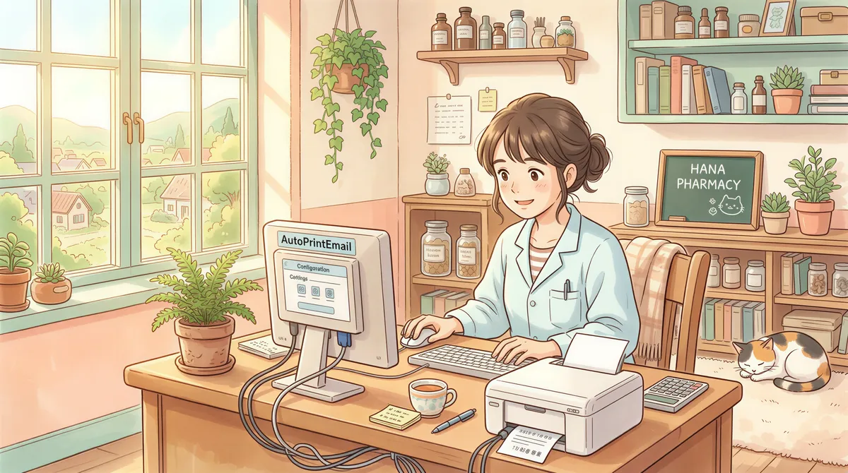 Setting up AutoPrintEmail in a pharmacy back office