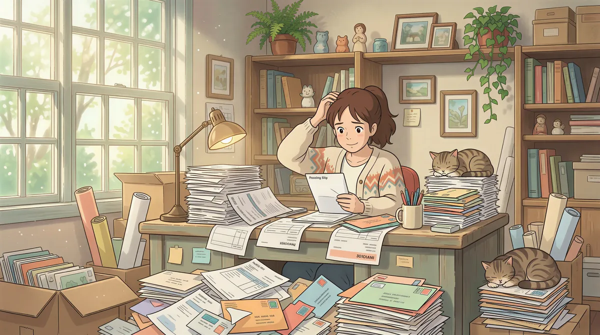Password-protected illustration showing hybrid confusion in a Studio Ghibli style