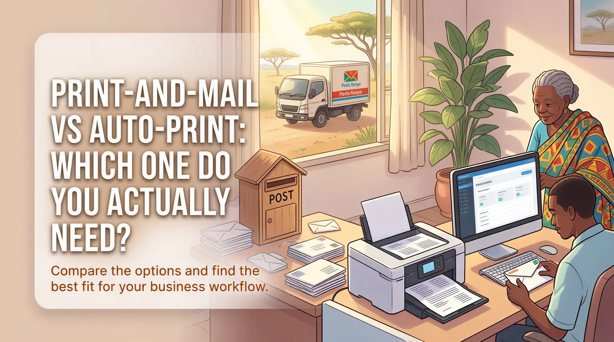 Guide to deciding between print-and-mail and auto-print for businesses