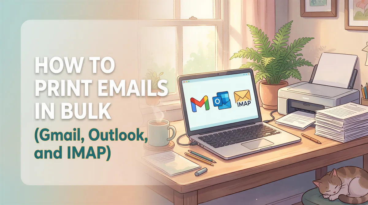 Print Multiple Emails at Once: Gmail, Outlook, IMAP