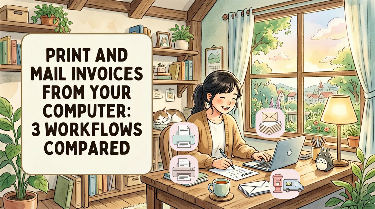 Print and Mail Invoices From Your Computer: 3 Workflows Compared