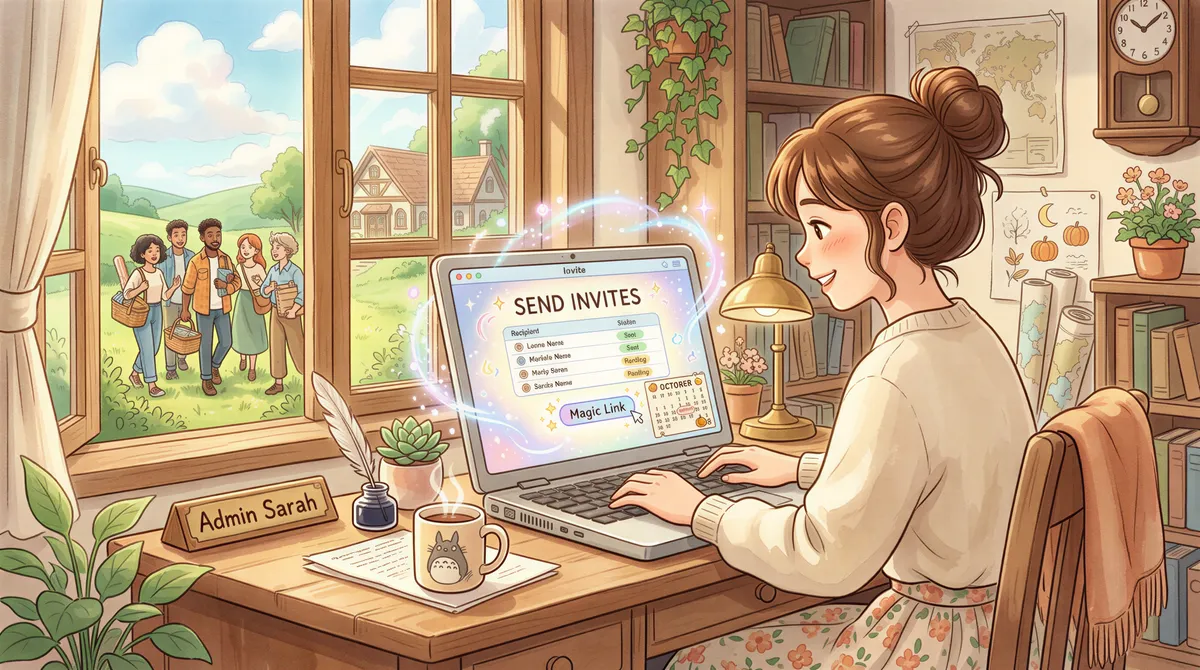 Inviting team members via magic-link invites