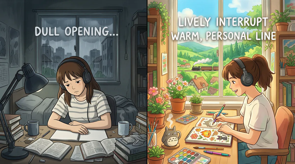 Pattern interrupt vs standard opening scripts visual