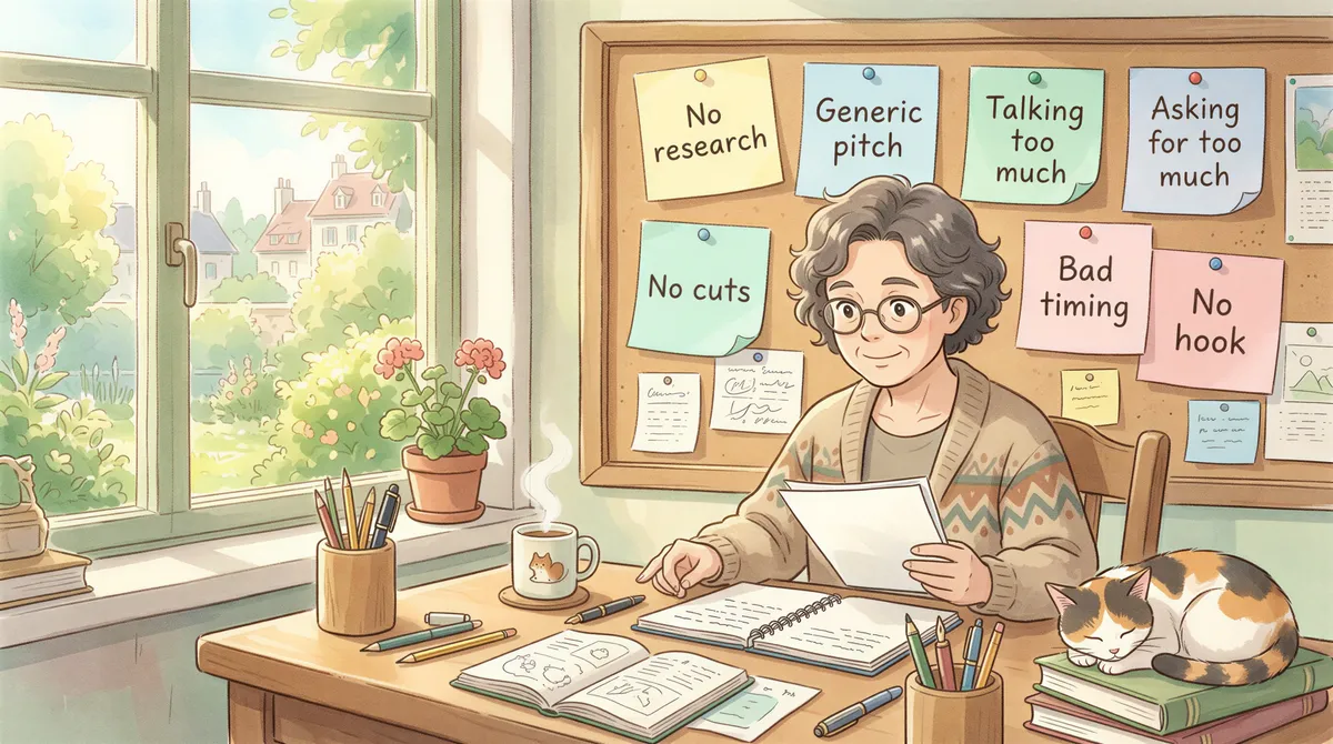 Common mistakes in cold calls illustrated with sticky notes and a thoughtful agent