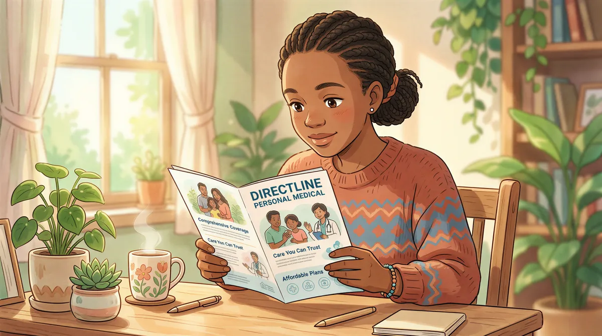 Individual health product Directline Personal Medical brochure with a reader
