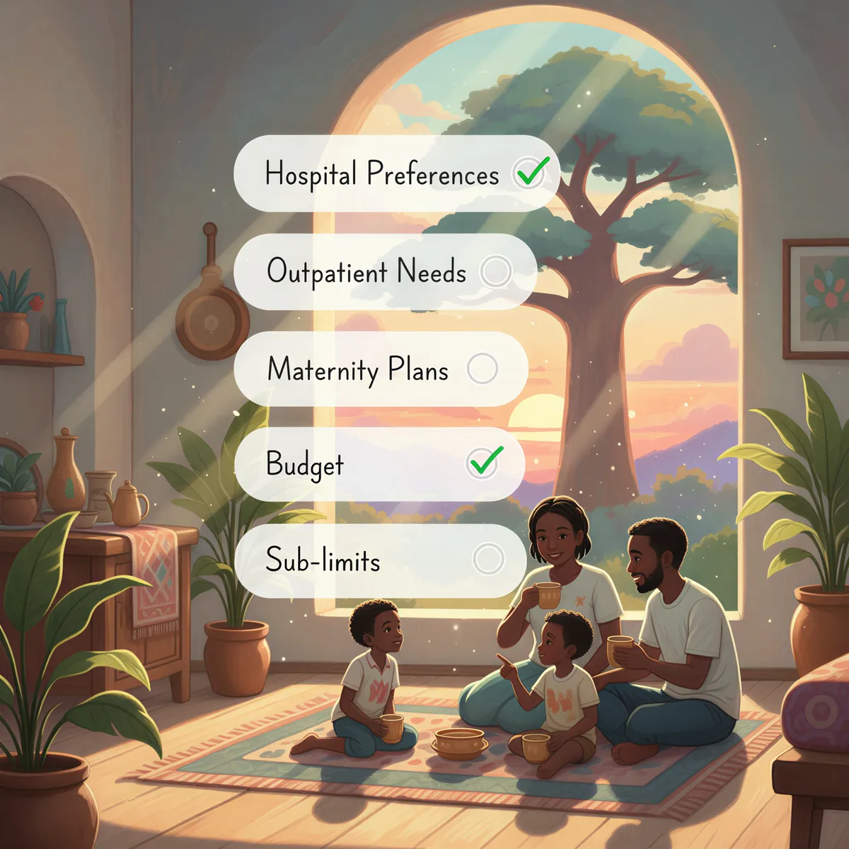 Checklist graphic showing the 5 questions with checkbox icons