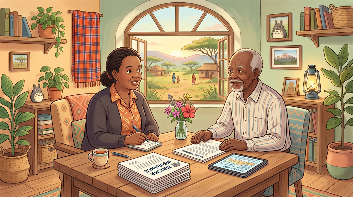 Agent as client advocate listening to a client with policy documents