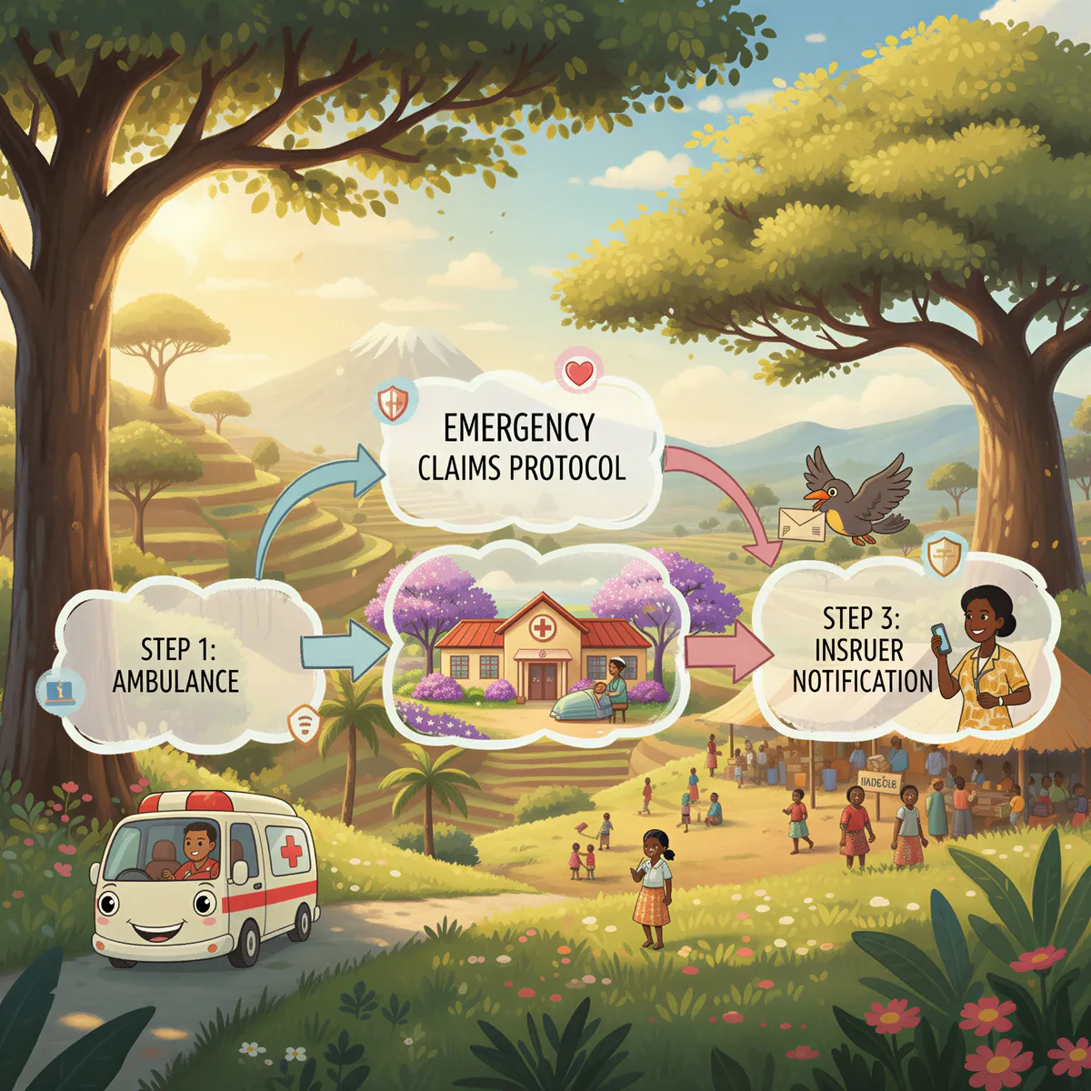 Emergency claims protocol flowchart