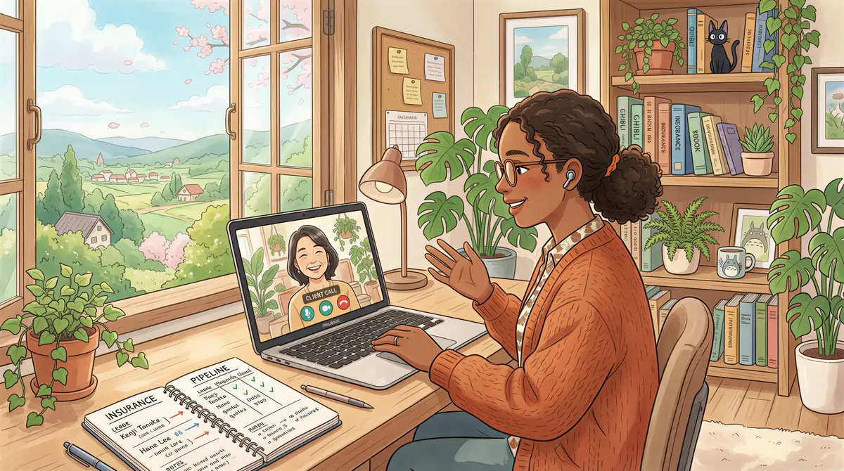 Prospecting high-value activity for insurance agents in Studio Ghibli-inspired setting