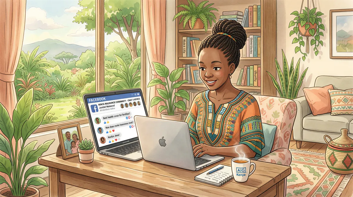 Engaging in Facebook groups for insurance in Kenya