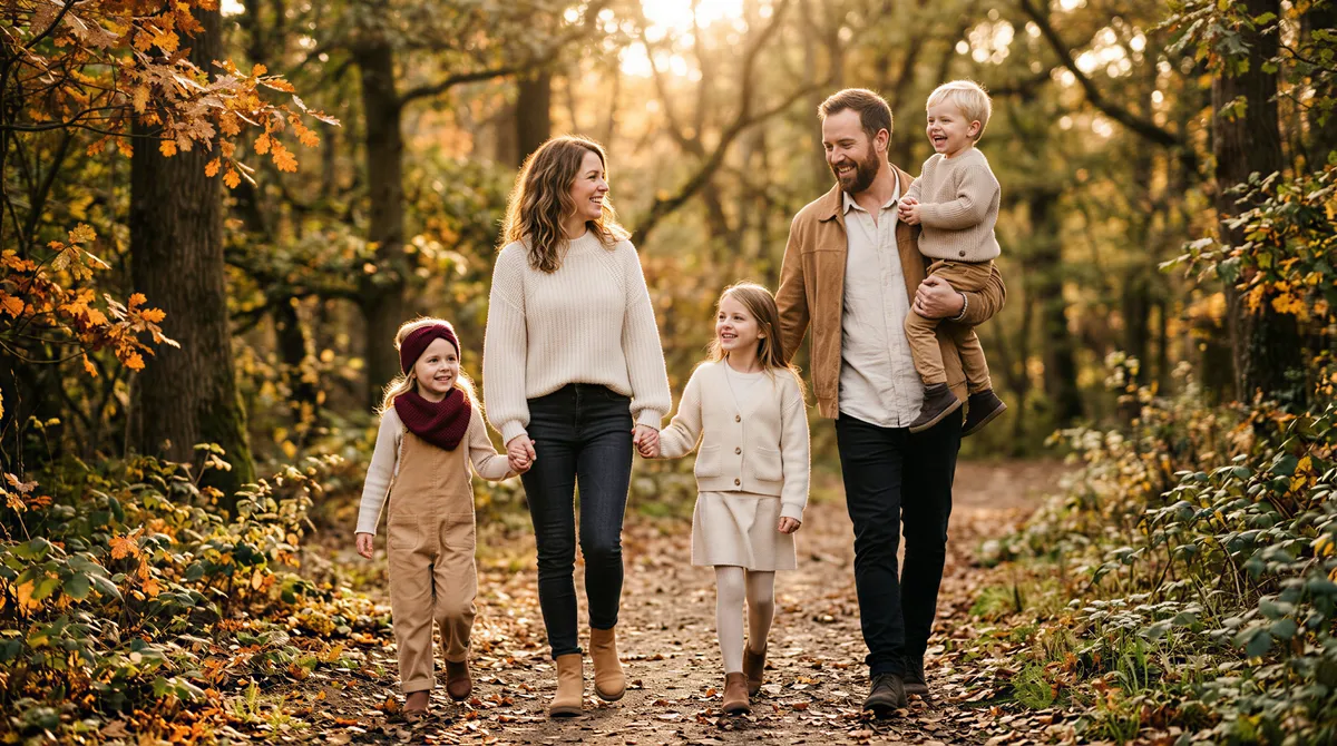 Neutral cream and tan outfits with a burgundy accent