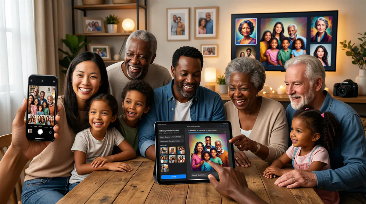 AI-generated realistic family portrait concept