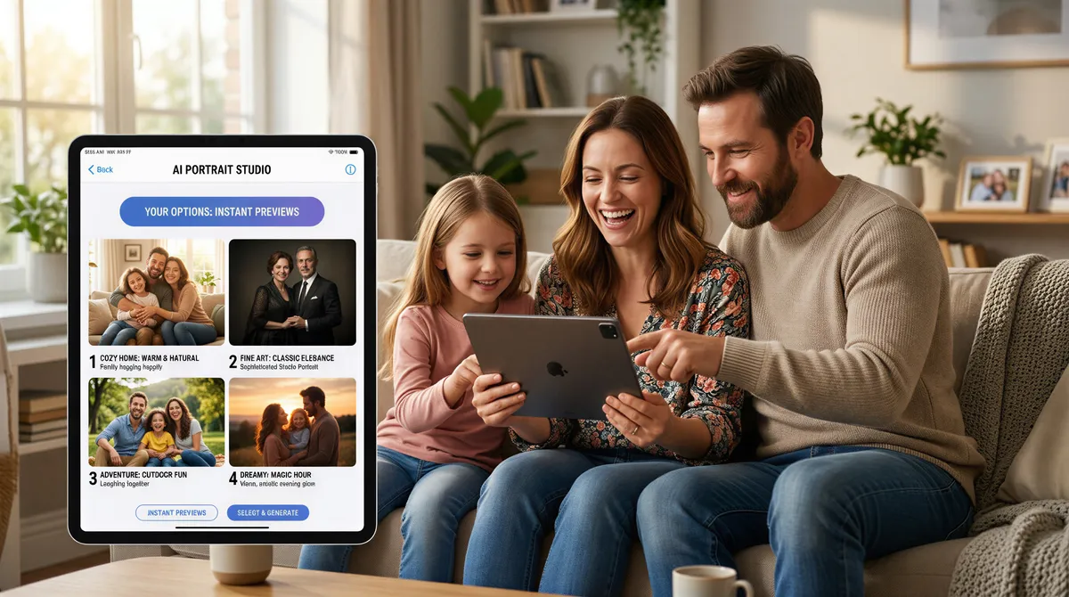 AI portraits solve holiday card photo problems
