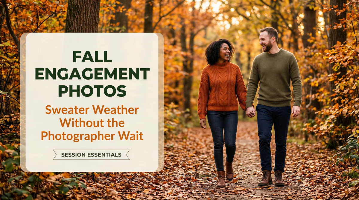 Fall Engagement Photos: Sweater Weather Without the Photographer Wait