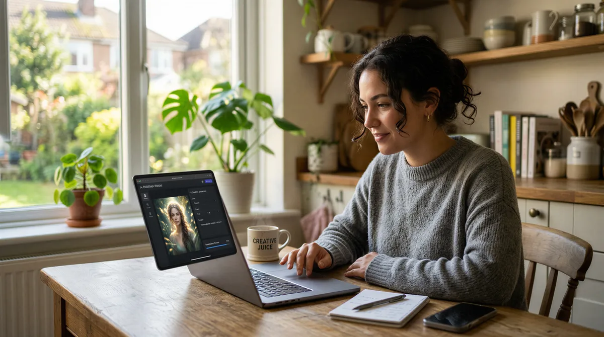 Pull-off without a photographer using AI portraits