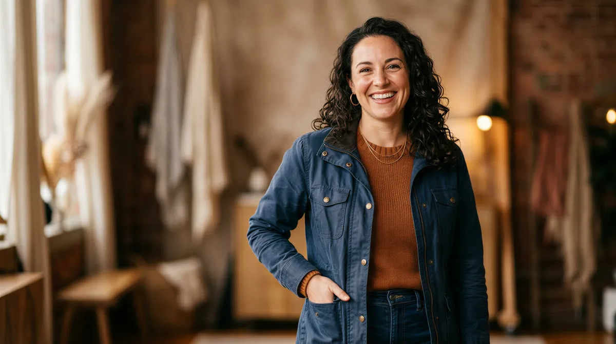 Solo empowerment portrait capturing strength and presence