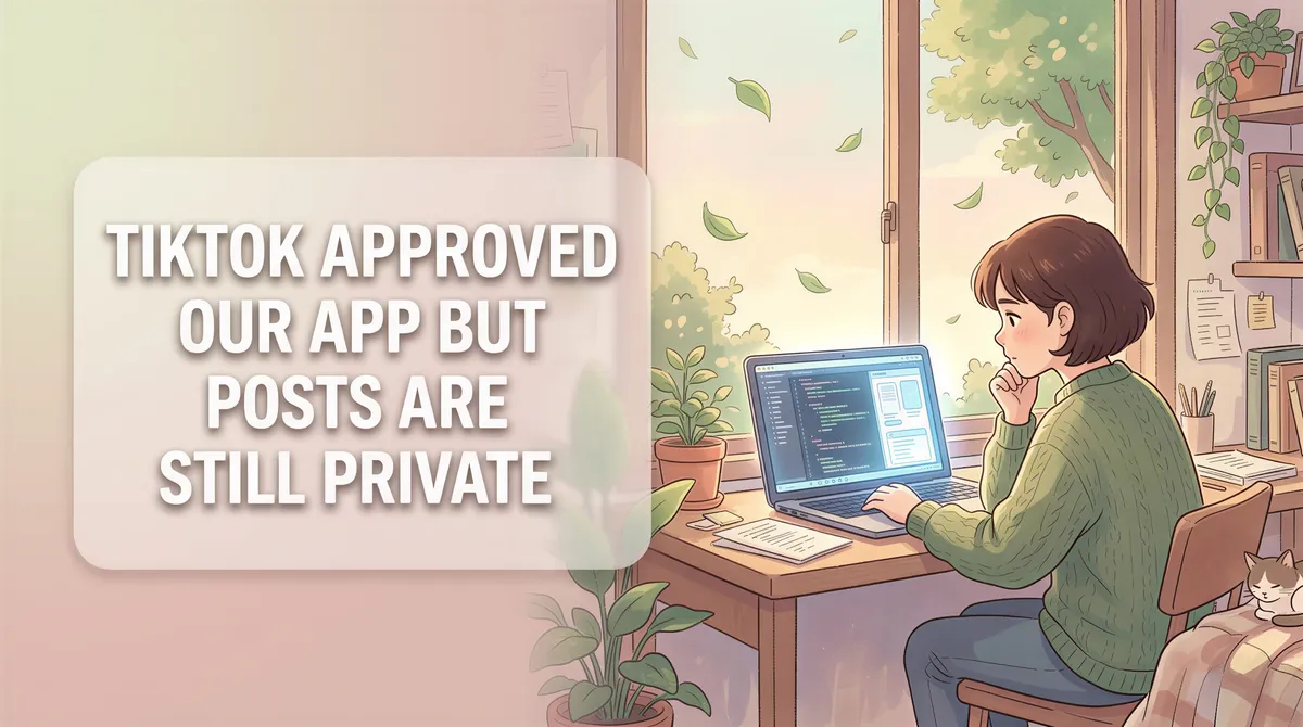 TikTok Approved Our App but Posts Are Still Private