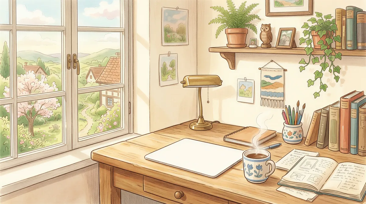 A peaceful workspace showing when a dedicated print station might not be needed