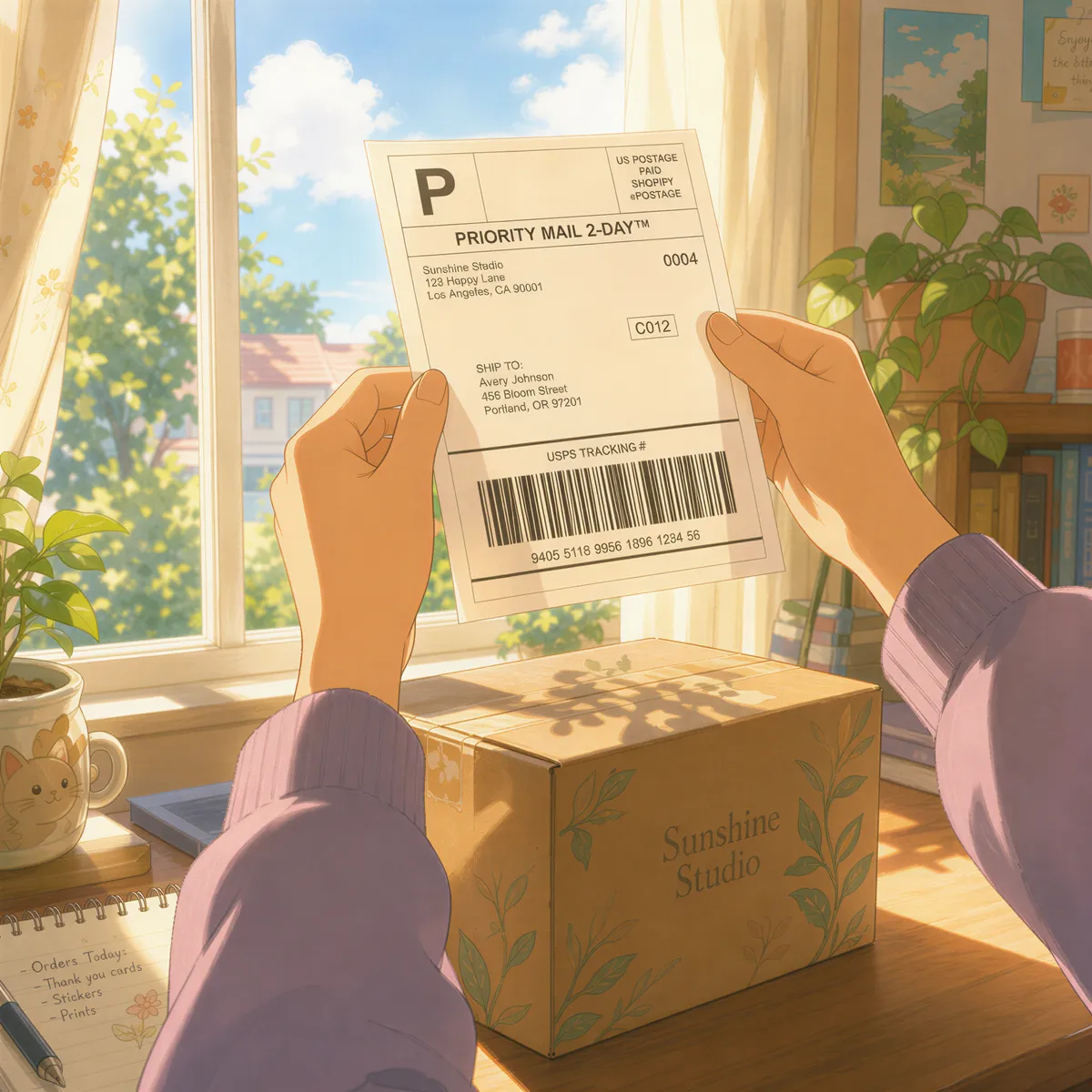 Checking label print direction and orientation before busy packing days