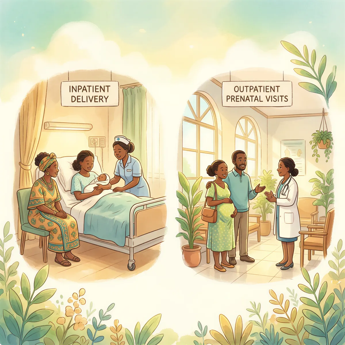 Inpatient vs outpatient maternity care in Kenya explained