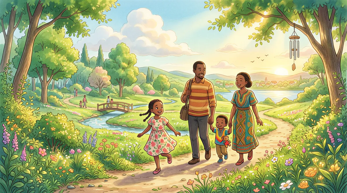 Kenyan family smiling together outdoors representing peace of mind with health insurance