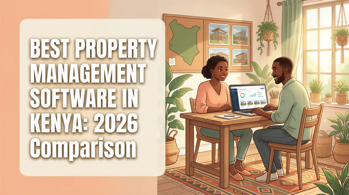 Studio Ghibli-inspired banner for Best Property Management Software in Kenya: 2026 Comparison