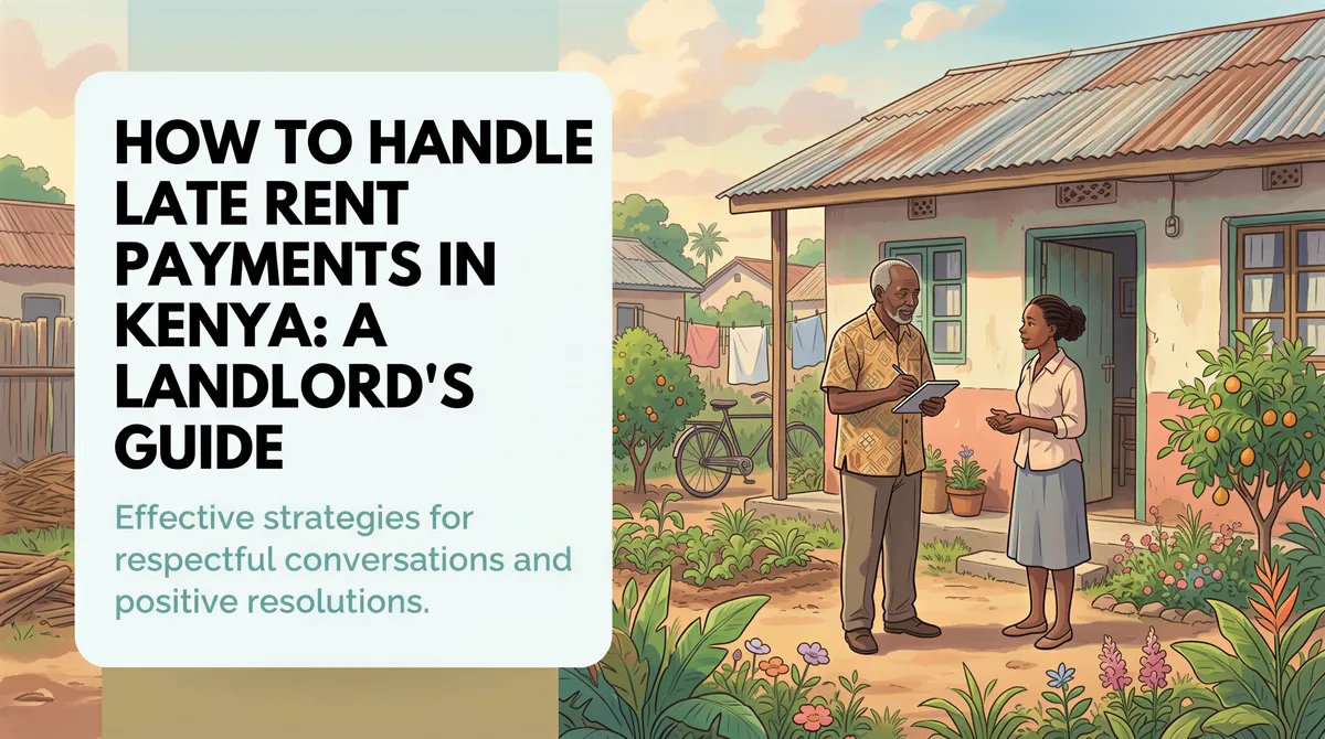 Kenyan landlord guide banner for late rent payments in Kenya