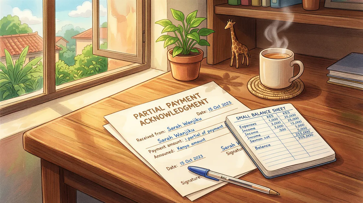 Documenting a partial payment properly with a written acknowledgment