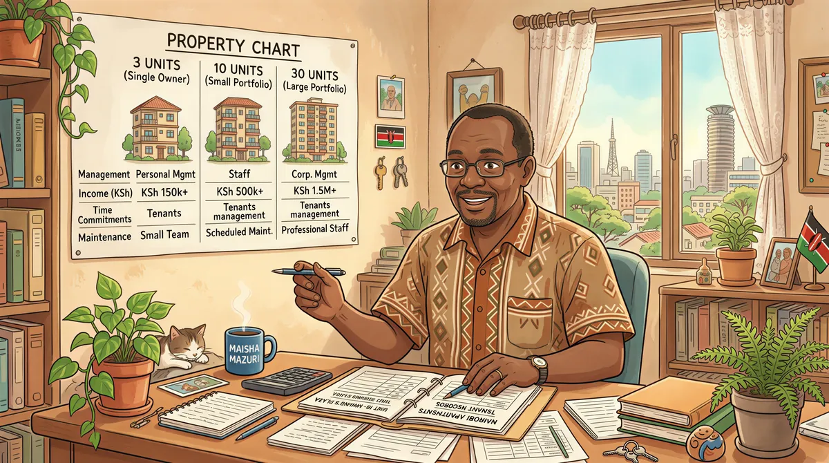 Kenyan landlord facing scaling challenges with 3-10 properties and cluttered records