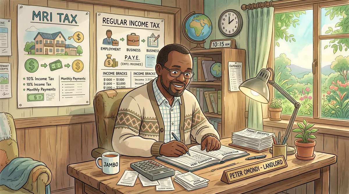 Kenyan landlord compares MRI and Regular Income Tax options for rental income