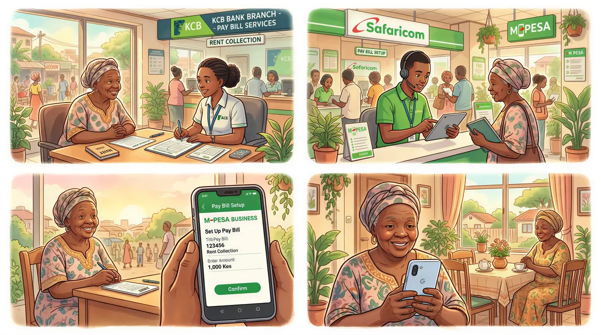 Step-by-step Pay Bill application process visuals